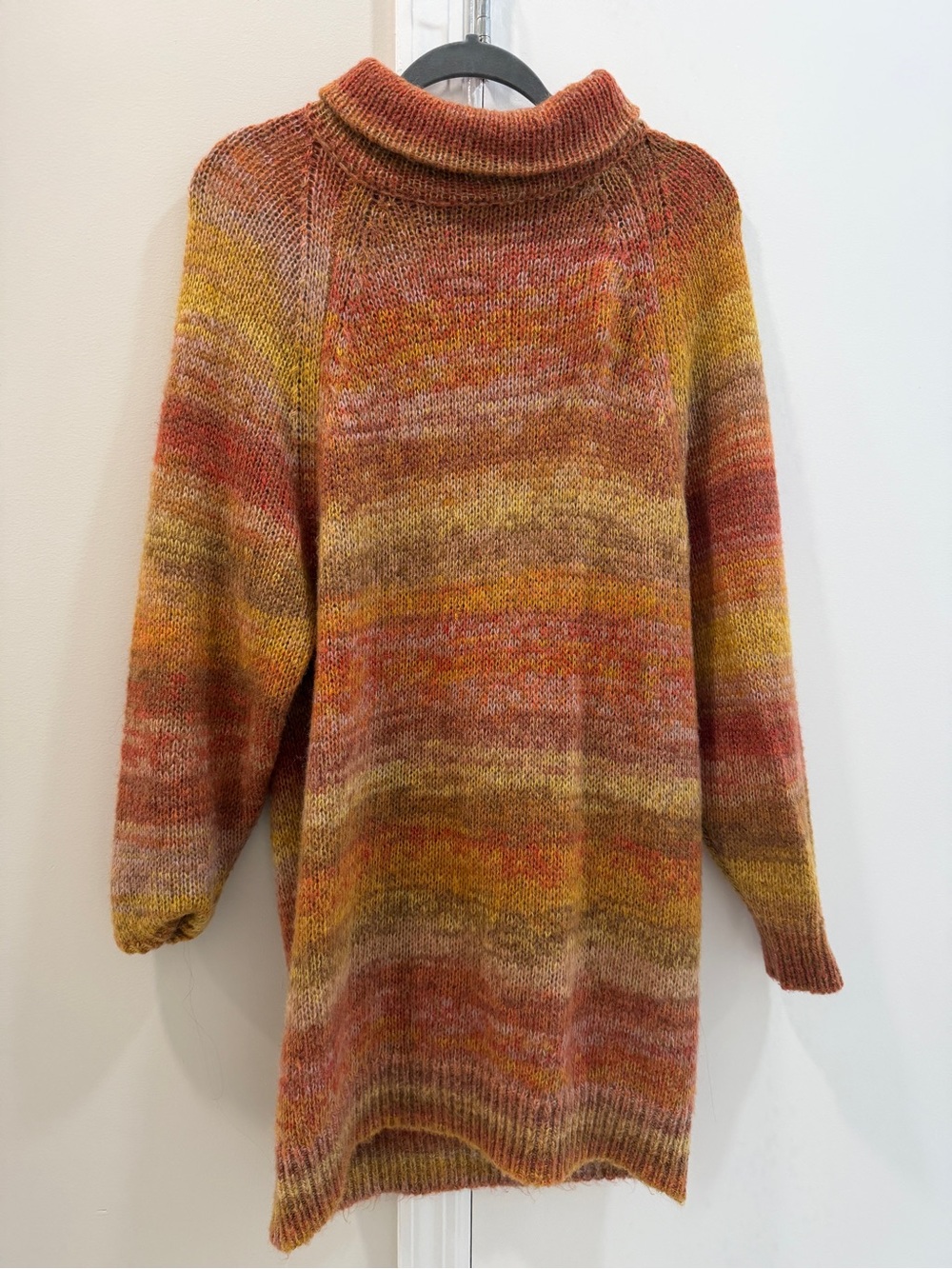 Cozy Multicolor Gradient Turtleneck Sweater - Women's